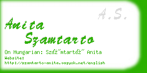 anita szamtarto business card